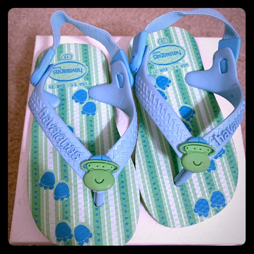 Havaianas Baby Flip Flop Frog - Brand New